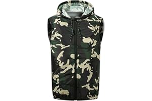 Meichoon Unisex Cooling Vest Hooded Air Conditioned Jacket with 2 Fans USB Rechargeable Water Resistant Waistcoat