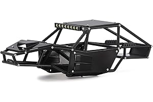 INJORA Rock Tarantula Nylon Buggy Body Shell Chassis Kit for TRX4M 1/18 RC Crawler Upgrade（Black）