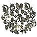 150 Gram (Approx 40pcs) 20 Different Style DIY Antique Metal Owl Charms Pendant for Crafting,Bracelet Necklace Jewelry Making Accessories