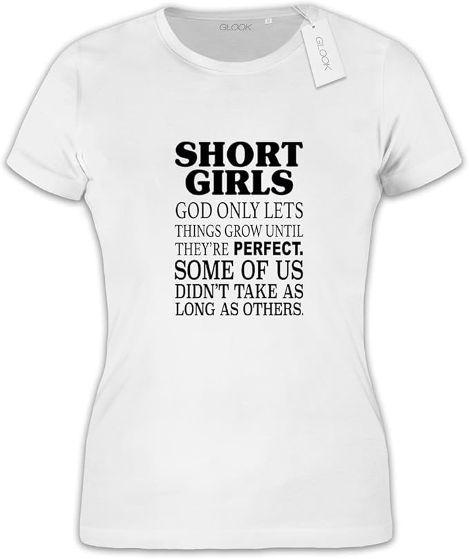 Short Girls Funny Slogan TShirt XXLarge Womens White Amazon.co.uk