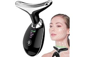 SDJUFEI Firming Wrinkle Removal Device for Neck Face, Vibration Massager, 3 in 1 Portable Face Massager for Lift Sagging Skin, Skin Care,Firm,Tightening, Smooth. face Sculpting Tool Black