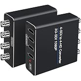 ACHAVE SDI to HDMI Video Converter, 4 sdi Input and 4 hdmi Output,4 in 4 Out,Black, Multi-Format Support, HD-SDI/3G-SDI Input, 1080p@60Hz Resolution, Long Distance Transmission