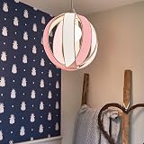 MiniSun Modern Pink Fabric Cocoon Pendant Light Shade 29cm view 7