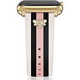 MOINSPIRE Designer Leather Bands with Charms Compatible with Apple Watch 38mm 40mm 41mm 42mm(S11/10) 44mm 45mm 46mm 49mm Women Men Strap for iWatch Series 11/10/9/8/7/6/5/4/3/2/1 SE 1/2/3 Ultra 1/2/3