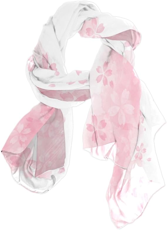 Amazon Vawa スカーフ レディース おしゃれ 桜 花柄 ピンク 和風 和柄 大判 シルク ストール 春夏 Uvカット 薄手 結婚式 冷房対策 スカーフ 通販