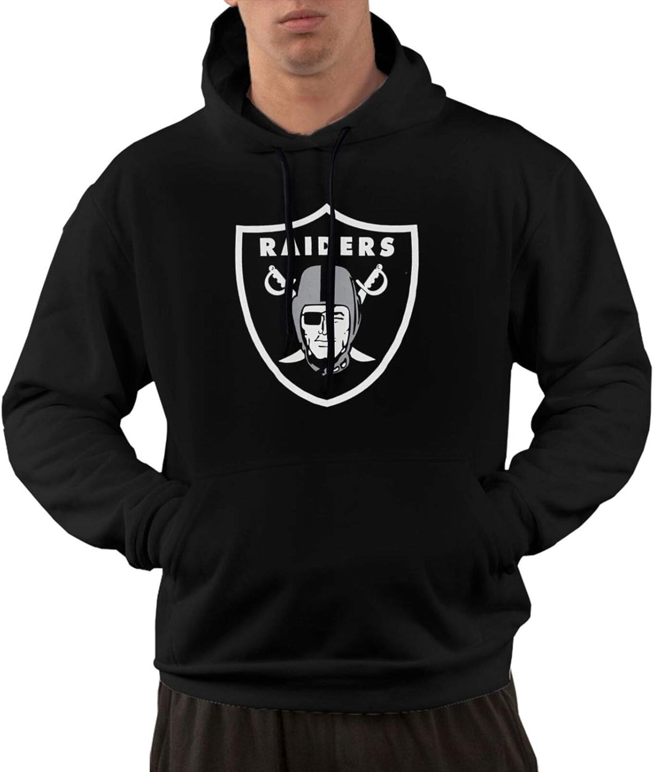 Men's Oakland Raider Hooded Pocket Sweatshirt Pullover
