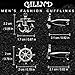 Gilind 2 Pairs Mens Cufflinks Nautical Anchor Ship Wheel Unique Wedding Business Shirt Cuff Links Mix Design Set Mens Jewelry Gift Box