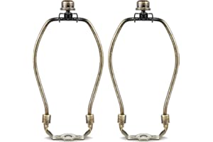 GOOCHAN Lamp Shade Harp, Antique Brass Lamp Harp Frame Lampshade Bracket, Detachable Shade Holder for Floor or Table Light (Bronze, 6-Inch)