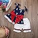 Infant Baby Girl Anchor Bow Vest Tops T-Shirt+Shorts Pants 2pcs Outfits Set (0-6 Months, Navy Blue&White)