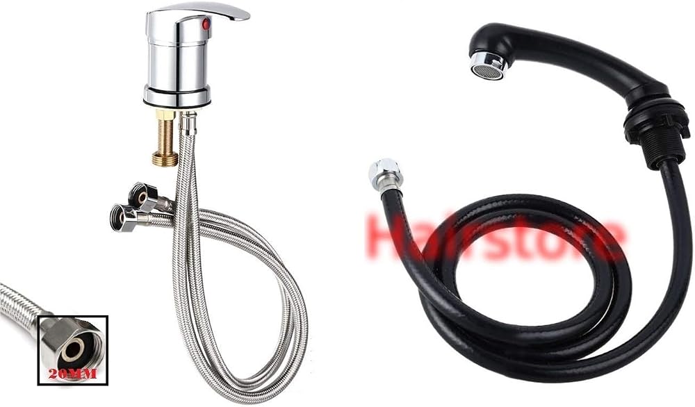 Hairstore Barber Salon Mixer Tap Faucet with Shower Head Brass Chrome