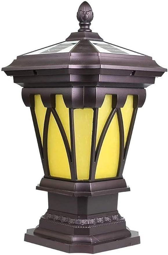 BANNAB LED Solarbetriebene Gartenlampenpfostenleuchte Außenwand