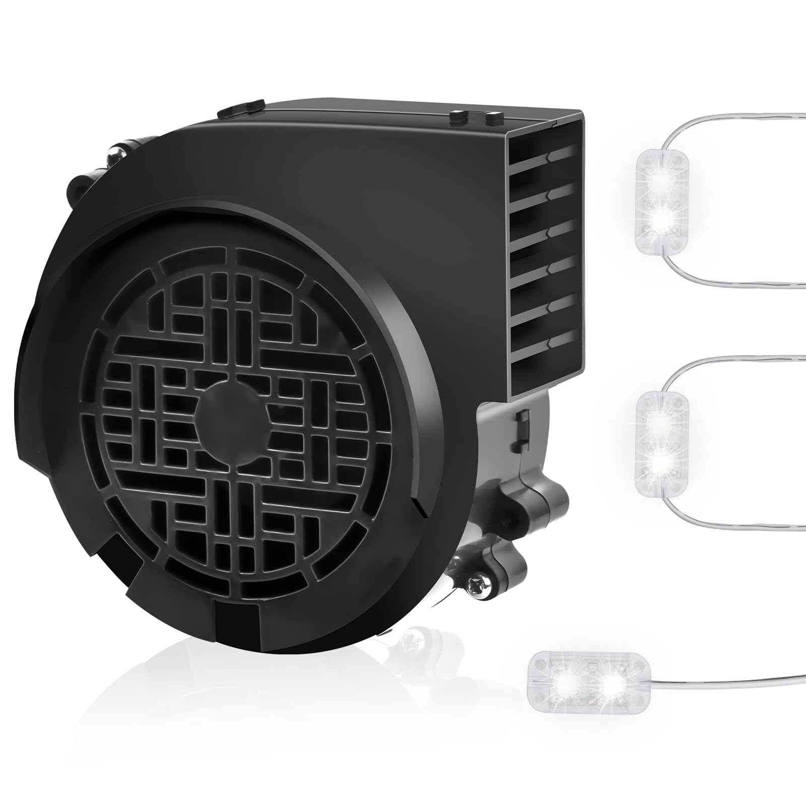 Photo 1 of 12V 0.8A Inflatable Motor for 3.5-6FT Christmas Halloween Inflatables with 1.5A Adapter 3 LED Light Fans Outdoor Replacement Blow Up Air Blower Fan Parts for Blow Up Yard Decorations