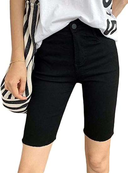 Amazon Bestmood ハーフパンツ レディース スリム 五分丈 ショートパンツ ストレッチ シンプル ファッション 短パン カジュアル フィットネス トレーニング 半ズボン 着痩せ スポーツ 黒 夏 29黒 フィットネス トレーニング ショート ハーフパンツ 通販