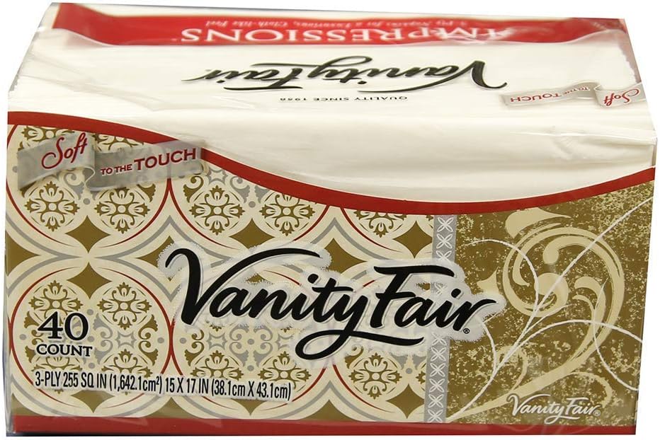 Amazon Com Vanity Fair 1pk Napkins 40 Count White Cocktail Napkins