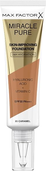 Max Factor Miracle Pure Liquid Foundation Caramel Full Coverage 35ml
