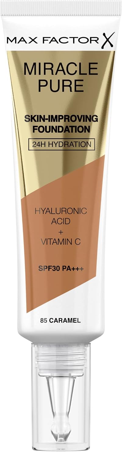 Max Factor Miracle Pure Liquid Foundation Caramel Full Coverage 35ml