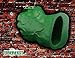 Hulk fist beverage holder, left handed, green sports fan