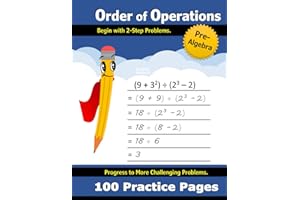 Order of Operations: Pre-Algebra (PEMDAS / BODMAS) | 100 Practice Pages | Line Guides | Maths KS3 KS4 - (5th, 6th, 7th, 8th 9