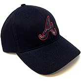 OC Sports Atlanta Baseball Team Hat Solid Black Embroidered MVP Adjustable Cap