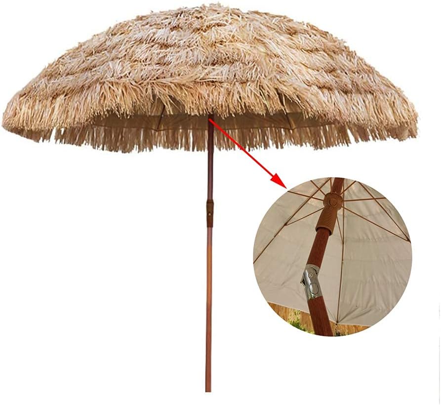 1.8m Tilting Garden, The Artificial Straw Umbrella In The Courtyard
