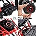 Arshiner RC Rock Crawler Monster Truck 1:18 Scale Rechargeable Battery 25KM/H High Speed 2.4Ghz 4WD Shock-Proof Off-Road Vehicle RC car Kids (Red)
