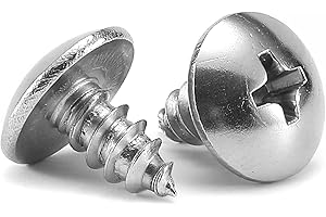 #4 x 1/4" Wood Screw 100Pcs Truss Head Phillips 18-8 (304) Stainless Steel Fast Self Tapping Screws by SG TZH