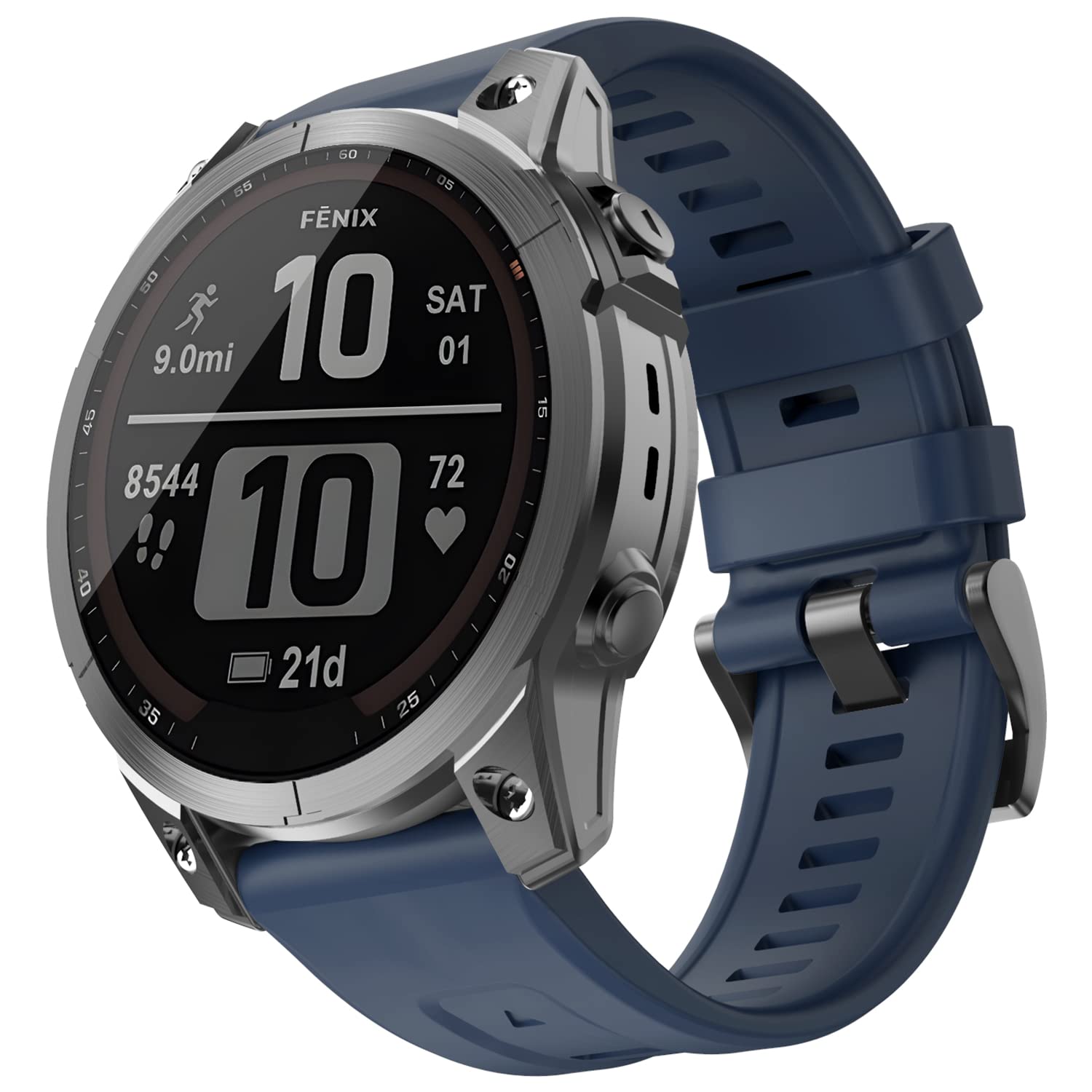 OVERSTEP Compatible for Garmin Fenix 7X Strap, 26mm Wide Soft Silicone Replacement Strap for Garmin Fenix 7X/Fenix 5X/Fenix 5X Plus/Fenix 6X/Fenix 6X Pro/Fenix 3/HR/Descent MK1/D2 Delta PX/D2 Charlie