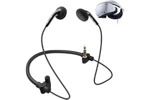 REEYEAR PSVR2 Earbuds Replacement, 3D Audio Crystal Sound Noise Cancellation Gaming Headsets fits for PlayStation VR 2,Black