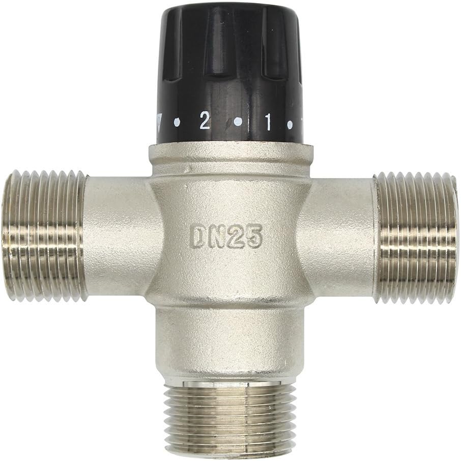 Thermostatic Mixer Tap 3 Way 1/2 3/4 1-1/4 1-1/2 Inch for Bath Tub Shower Shower Kitchen Faucet Tap (1 Inch (DN25))