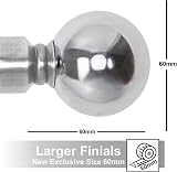 Aspire Homeware Curtain Pole Chrome Extendable 120 210 cm 28 mm view 2