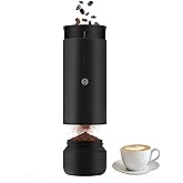 TIMEMORE Portable Conical Burr Coffee Grinder, Electric Coffee Grinder with 30 Settings, Auto-Stop &amp; Compact Design for Home &amp; Outdoor Use - Whirly 01S, Black