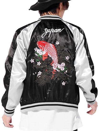 Amazon ブラック シルバー鯉 L ベストマート Bestmart サテン