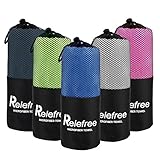 Microfiber Towel, 2 Pack Travel and Sports Towel, Quick Drying, Lightweight, Ultra Absorbent, Compact for Fitness, Camping, Swimming, Backpacking, Beach, Yoga, Pilates, Gym, Bath, Shower