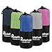 Relefree Microfiber Towel (Pack of 2), Yoga and Fitness Towels are Quick-Drying, Super Absorbent, Compact, Suitable for Travel, Camping, Hiking, Backpacking (Navy Blue, 60x30 inches + 12x30)