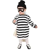 miccostumes Kids Burglar Robber Halloween Costume Hat Eye Patch Bag (one size)
