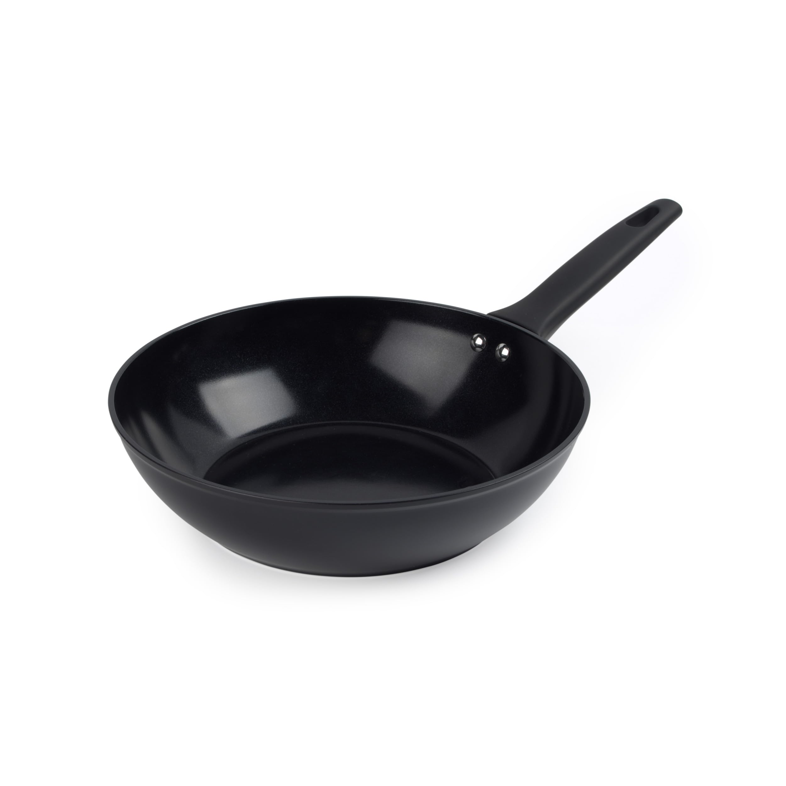 Russell Hobbs RH03261EU7 Verde Thermocollar 28 cm Stir Fry Pan – Healthy Ceramic Non-Stick Coating, PFAS-Free, Recycled Aluminium Body, Temperature Indicator Cookware, Induction Flat Bottom Sauté Pan