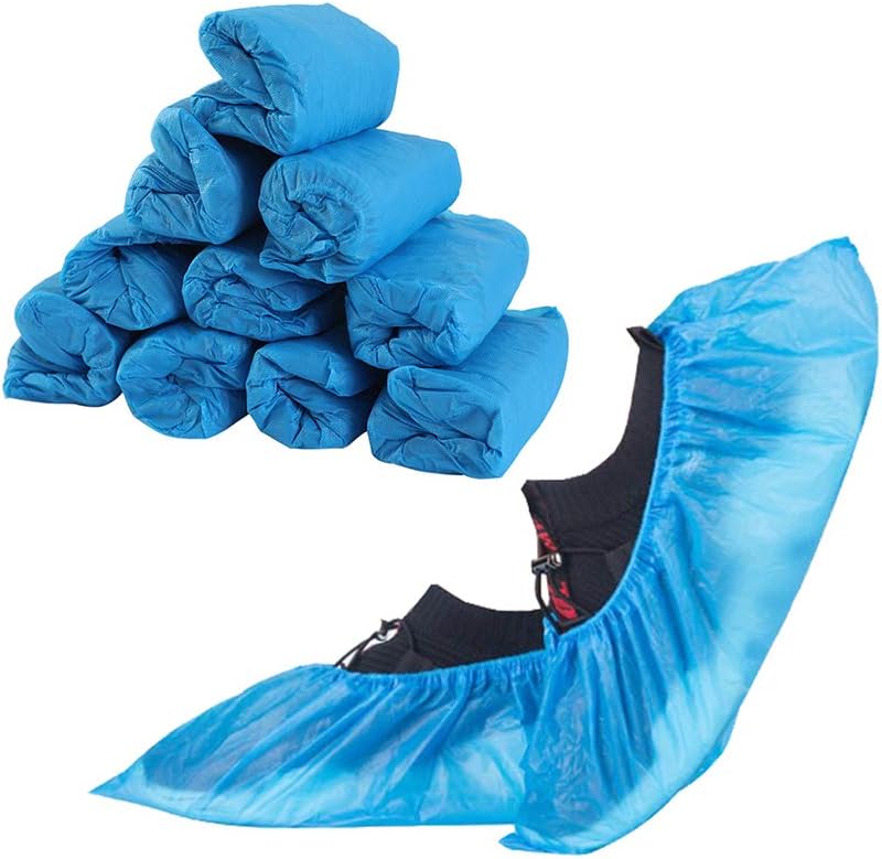 LyncMed Shoe Covers Disposable Shoe & Boot Covers Waterproof Slip Resistant Shoe Booties One Size Fits Most (Pack of 100)