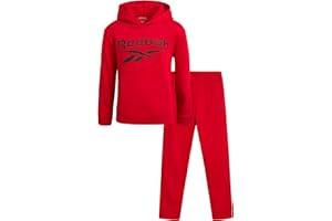 Reebok Boys Sweatpants Set - 2 Piece Fleece Pullover Hoodie Boys Sweatshirts and Youth Kids Jogger Sweatpants Athletic Sets