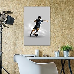 Sports Theme Man Running a Soccer