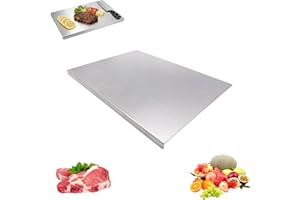 Stainless Steel Chopping Board, 2026 Single Stainless Steel Cutting Board Food Prep, Steels Cutting Boards with Lip, Non-Slip