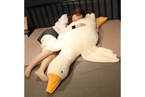 Srutirbo Giant Goose Stuffed Animal, 51.1 Inch Soft Goose Plush Pillow, Cute Duck Plush Toy Swan Plushie Doll Sleeping Hugging Pillows Gift for Girls Boys