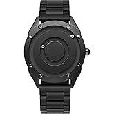 EUTOUR Magnetic Watches for Men|Unique No Hands Design with Gliding Magnet Beads Display|40mm Dial with Rivet Bezel, 3ATM|20mm Three-Link Steel Band|Fashion Watch Gifts
