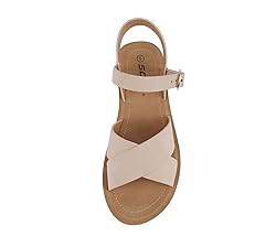 Soda CHESTER ~ Women Flat Sandals Flatform Ankle