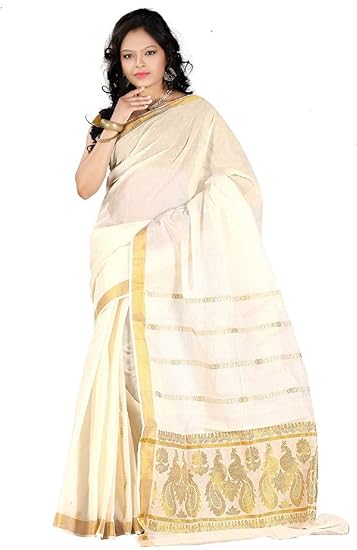 Kerala kasavu zari rich pallu saree