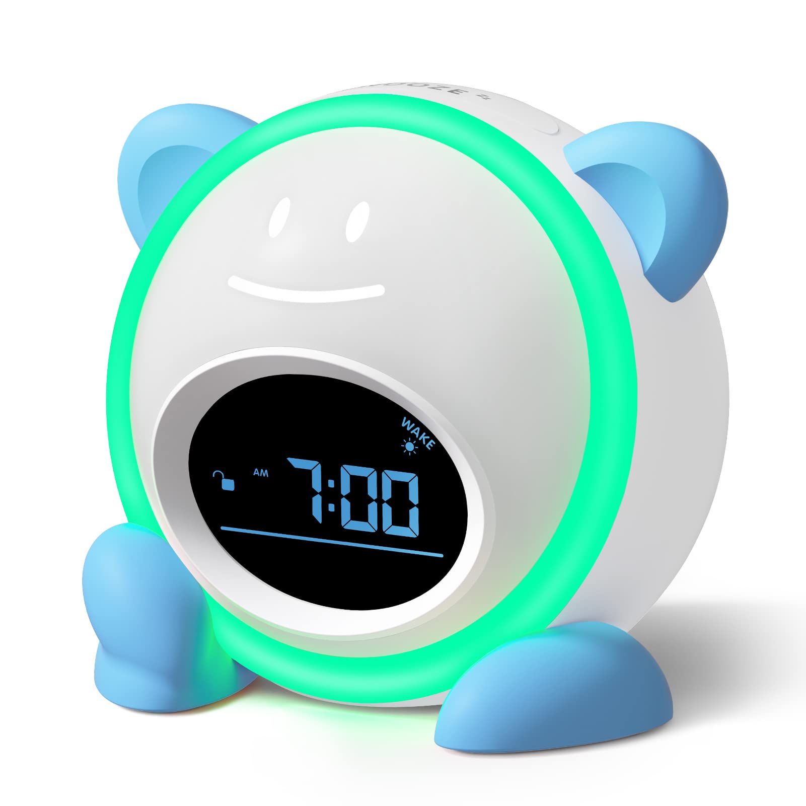 Photo 1 of Windflyer OK to Wake Clock for Kids, Sleep Training Clock with Night Light and Sound Machine, Kids Alarm Clock for Bedrooms (Blue)