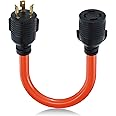 boeemi Generator Transfer Switch Adapter Cord L5-30P Male to L14-30R Female, 30 Amp Twist Lock 3 Prong to 4 Prong Generator P
