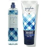 Bath and Body Works Gingham 8 Ounce Ultra Shea Body and 8 Ounce Fine Fragrance Mist Duo Bundle