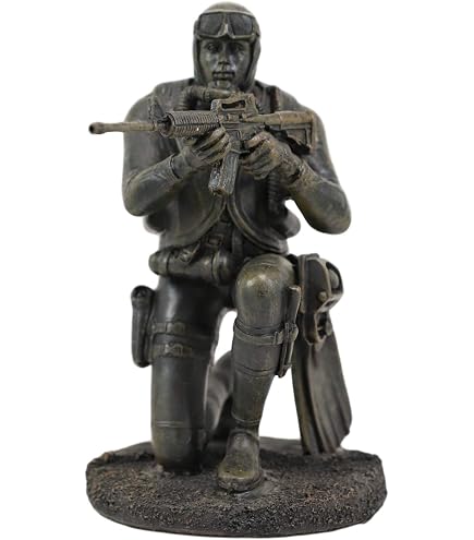 Amazon.com: YTC 12.5 Inch Black Navy Seals Figurine Standing with