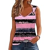 ETCYY NEW Womens Tank Tops 2025 Summer T Shirts V Neck Sleeveless Casual Loose Blouses