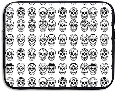 Jess Laptop Sleeve Bag White Black Skulls Cover Computer Liner Package Protective Case Waterproof Computer Portable Bags